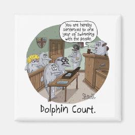 FUNNY BIRTHDAY-KAART en GIFT met CUTE DOLPHINS Magneet