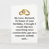 Funny Birthday Kaart Husband of Wife (Voorkant)