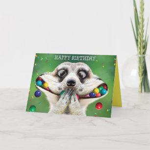Funny Birthday Kaart - Meerkat