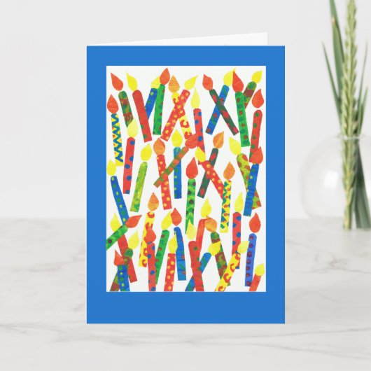 Funny Birthday Kaart met kaarsen (Voorkant)