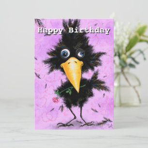 Funny Birthday Kaart met Romantische Vogel
