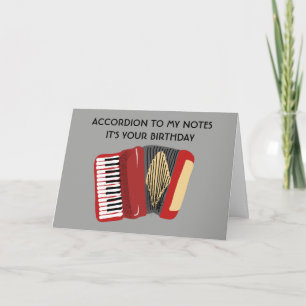 Funny Birthday Kaart voor accordeonspelers