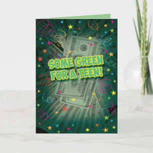 Funny Birthday Kaart voor geld-liefdevol-tienen