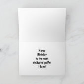 Funny Birthday Kaart voor Golfer (Binnen)