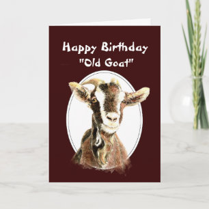 Funny Birthday Over the Hill Old Goat Humor Kaart