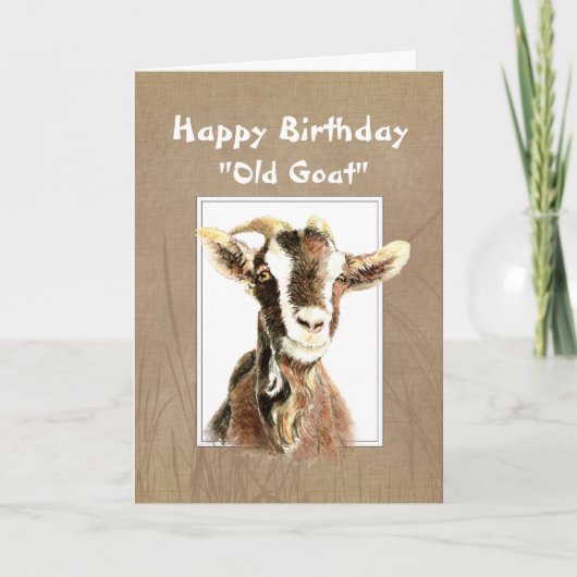 Funny Birthday Over the Hill Old Goat Humor Kaart (Voorkant)