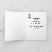 Funny Birthday Over the Hill Old Goat Humor Kaart (Binnen)
