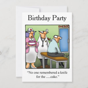 Funny Birthday Party Invitations Kaart