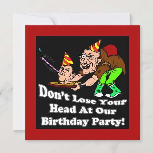 Funny Birthday Party Invitations Kaart (Voorkant)