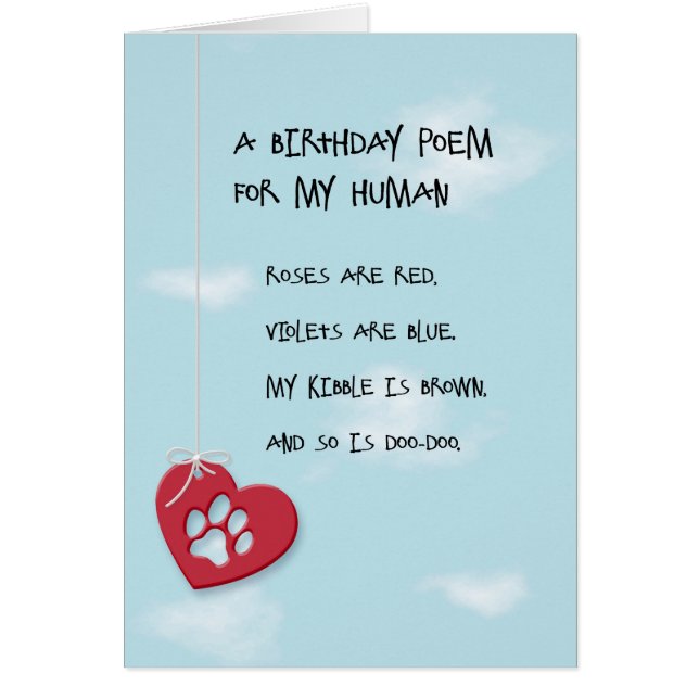Funny Birthday Poem van de Dog (Voorkant)