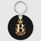 Funny Birthday Queen B - Letter B And Crown (bee) Sleutelhanger (Voorkant)