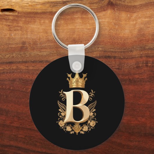 Funny Birthday Queen B - Letter B And Crown (bee) Sleutelhanger (Voorkant)