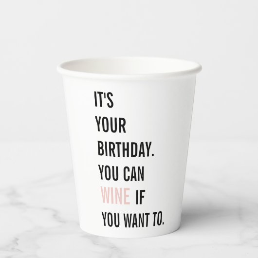 Funny Birthday Quotes | Fijne verjaardag | Beste c Papieren Bekers (Achterkant)