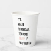 Funny Birthday Quotes | Fijne verjaardag | Beste c Papieren Bekers (Voorkant)