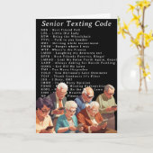 Funny Birthday Seniors Texting Code Kaart (Gele Bloem)