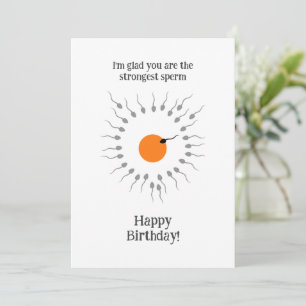 Funny Birthday Strongest Sperm Kaart