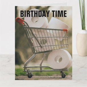 FUNNY BIRTHDAY TOILET PAPIER GOOD BOWEL MOVEMENTS KAART