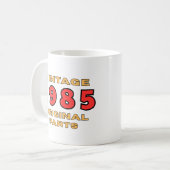 Funny Birthday Vintage 1985 Original Parts Mug (Devant gauche)