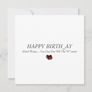 Funny Birthday voor man... vriendje rude kaart