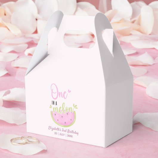 Funny Birthday watermelon Girl one in a melon Bedankdoosjes (Huwelijk)