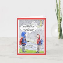 Funny Birthday Wenskaart voor buitenbejaarden