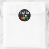 Funny Bisexual LGBTQ Ronde Sticker (Tas)