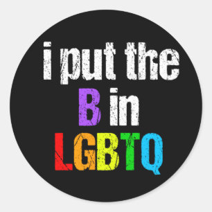 Funny Bisexual LGBTQ Ronde Sticker