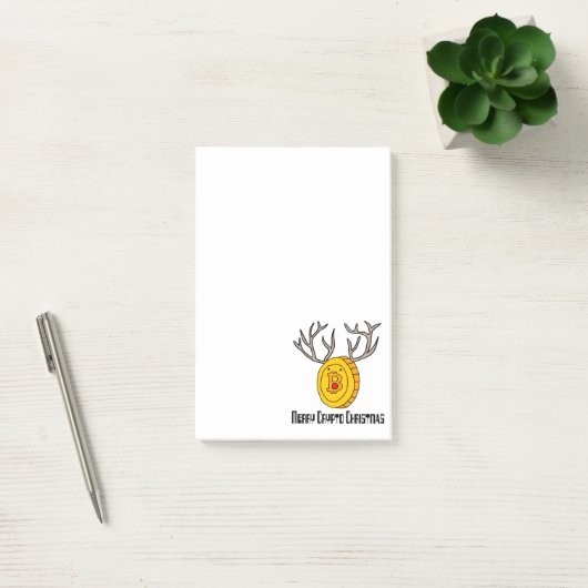 Funny Bitmunt Reindeer Merry Crypto Kerstmis Post-it® Notes (Kantoor)