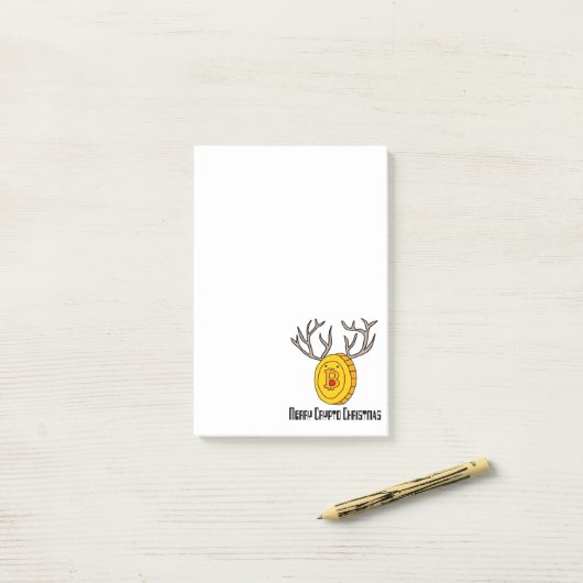 Funny Bitmunt Reindeer Merry Crypto Kerstmis Post-it® Notes (Op bureau)
