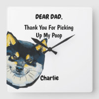 Funny Black Akita Inu Dad Waterverf Canine Art