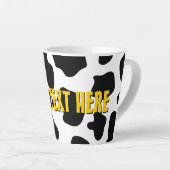 Funny black and white cow spots latte mug gift (Angle droit)