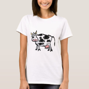Funny Black and White Koe Cartoon T-shirt
