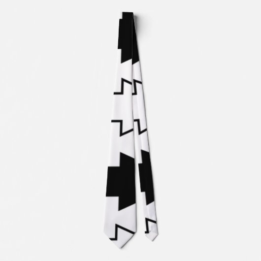 Funny Black and White Stropdas (Voorkant)