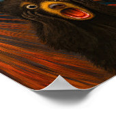 Funny Black Bear Scream Inspired Poster (Coin)
