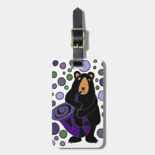 Funny Black Beer die Saxophone speelt Bagagelabel