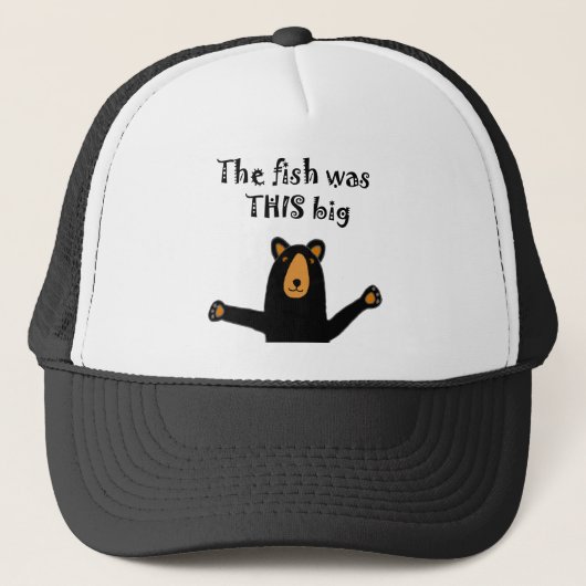 Funny Black Beer Telling Fish Story Trucker Pet (Voorkant)