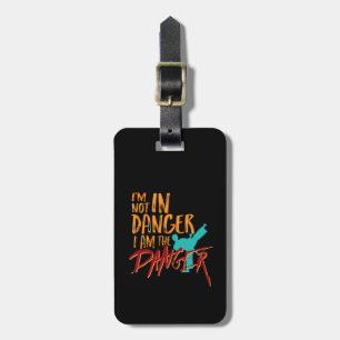 Funny Black Belt Martial Arts I are Danger Bagagelabel