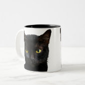 Funny Black Cat Café tasse Coupe Amoureux des chat (Devant gauche)