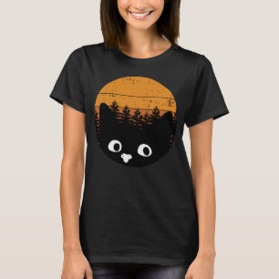 Funny Black Cat  Cat Retro Design T-shirt