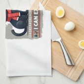 Funny Black Cat Christmas Dear Santa, I Can Explai Theedoek (Quarter Fold)