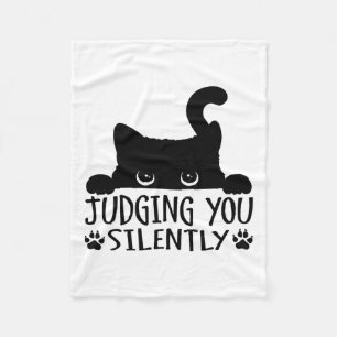 Funny Black Cat die je ziet als een zacht Sarcasti Fleece Deken