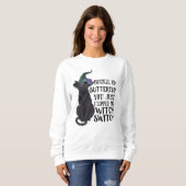 Funny Black Cat Halloween Sweatshirt (Voorkant volledig)