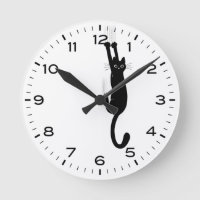 Funny Black Cat Hanging On
