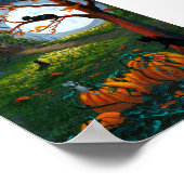 Funny Black Cat Haunted House Treationarts Poster (Hoek)