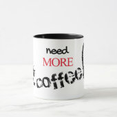 Funny Black Cat heeft meer koffie nodig Mok (Midden)