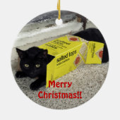 Funny Black Cat Holiday Ornament (Achterkant)