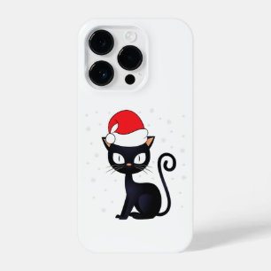 Funny Black Cat Kerstmis Snowflake Cat Lover iPhone 14 Plus Hoesje