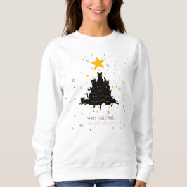 Funny Black Cat Kerstmis Sweatshirt