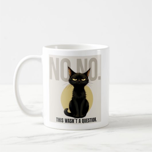 Funny Black Cat Meme Coffee Mug Koffiemok (Links)