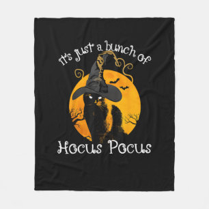 Funny Black Cat Moon Halloween Costume Bunch of Ho Fleece Deken